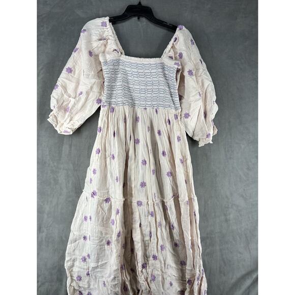 Free People Dahlia Embroidered Maxi Dress Size Small Ballet Combo - Picture 3 of 13
